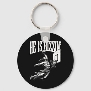 Llavero Es Rizzin Divertido Jesús Básquetbol Meme Tank Top