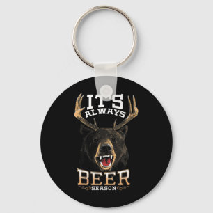 Llavero Es Siempre Temporada de Cerveza Oso Ciervo Cerveza