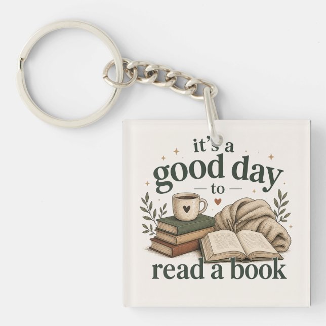 Llavero Es un buen día para leer un libro (Frente)