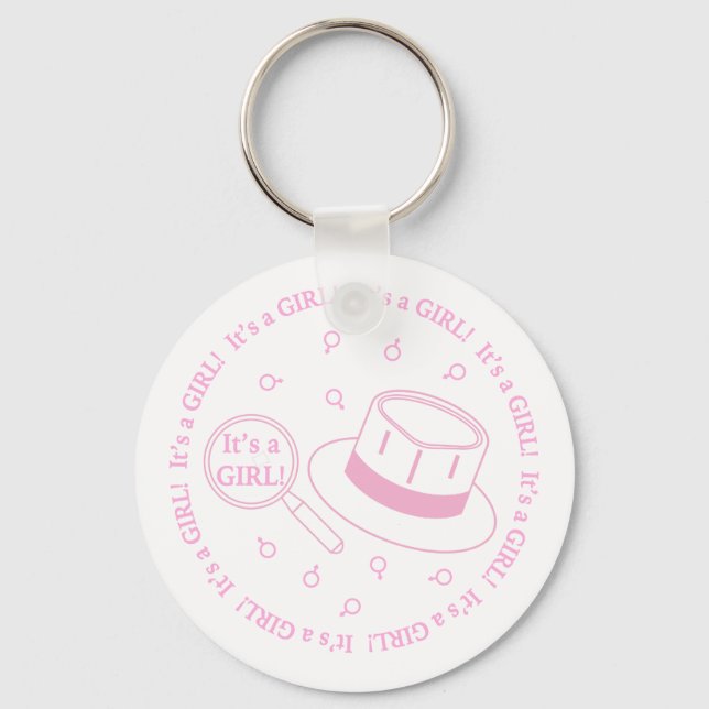 Llavero ¡Es un Chica! invitación (Anverso)