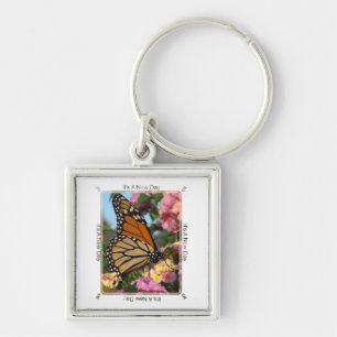 Llavero Es un nuevo día (mariposa monarca)