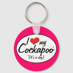 Llavero ¡Es un perro! Me encanta mi Cockapoo