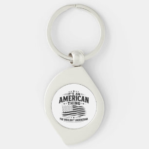 Llavero Es una cosa americana humor patriótico USA
