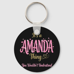 Llavero Es Una Cosa De Amanda Rosa Dorado Regalo Para Muje