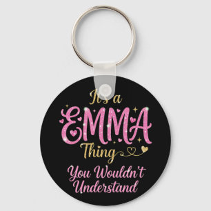 Llavero Es Una Cosa De Emma Rosa Dorado Regalo Para Mujere