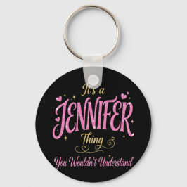 Llavero Es Una Cosa De Jennifer Rosa Dorado Regalo Para Mu