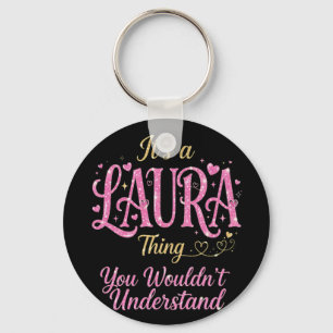 Llavero Es Una Cosa de Laura Rosa Dorado Regalo para Mujer