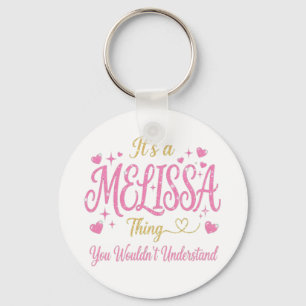 Llavero Es una cosa de Melissa Rosa Dorado Regalo para Muj