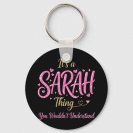 Llavero Es Una Cosa de Sarah Rosa Dorado Regalo para Mujer