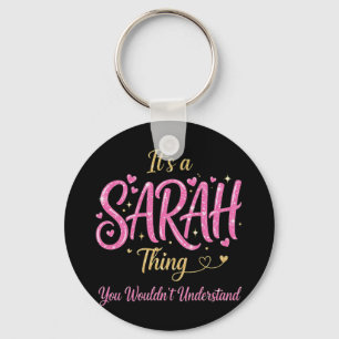 Llavero Es Una Cosa de Sarah Rosa Dorado Regalo para Mujer