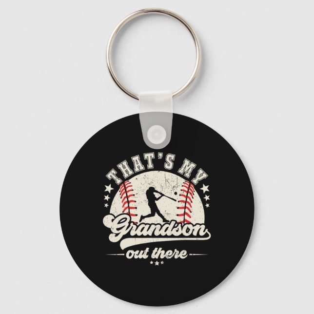 Llavero Esa es mi nieta ahí fuera la abuela de béisbol Gra (Anverso)