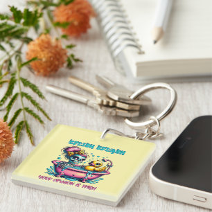 Llavero Esbozo de arte de palabras graciosas de sarcasmo