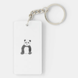 Llavero Esbozo de panda blanco y negro