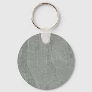 Llavero Esbozo del mapa de Nueva York