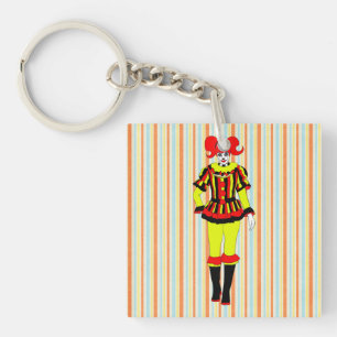Llavero Escándalo de la mujer payasa de Circus Clown arte 