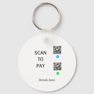 Llavero escanear para pagar detalles del código QR de Venm