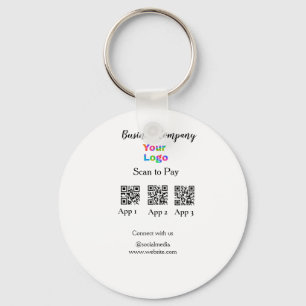 Llavero Escanear para pagar el logotipo de negocios Código