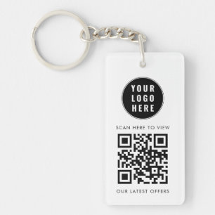 Llavero Escaneo de código QR simple personalizado del logo