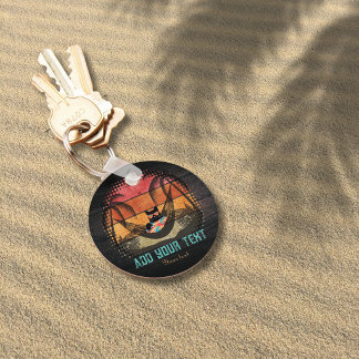 Llavero Escape Redondo Tropical Gato Genial Personalizado