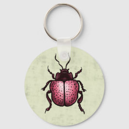 Llavero Escarabajo Rosa Cute Bug Art - Amante de los insec