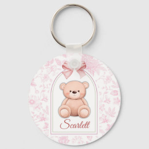 Llavero Escarlata   Diseño de guardería de osito rosado pe