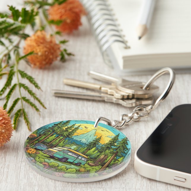 Llavero Escena de amantes del camping (Frente Derecha)