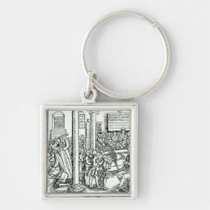 Llavero Escena de la aula en los tiempos de Tudor