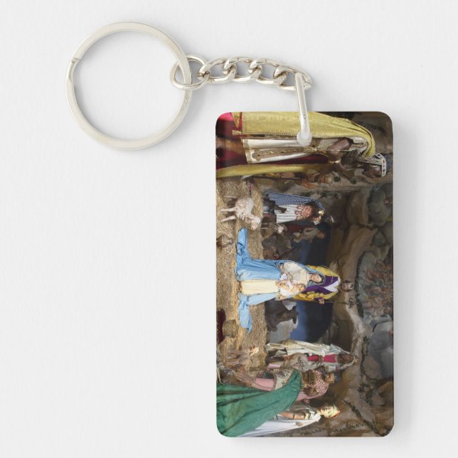 Llavero Escena de la Natividad de los Navidades Antiguos (Frente)