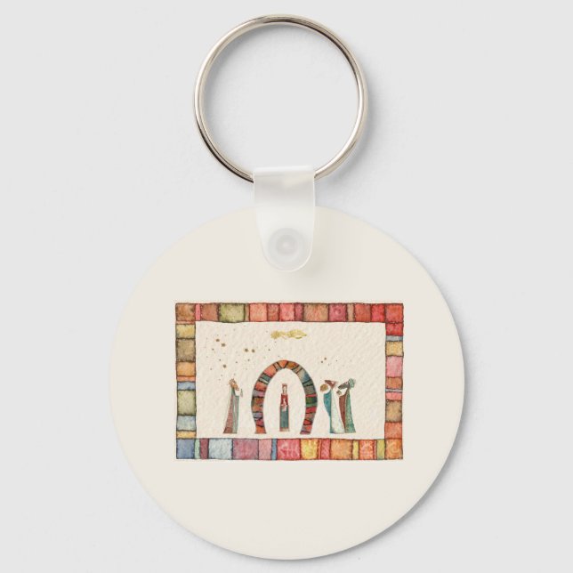 Llavero Escena de la natividad Keychain Ceramic Ball Ch (Anverso)