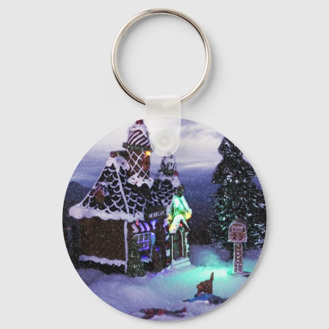 Llavero Escena de nieve de invierno 2020 en Wonderland (Anverso)