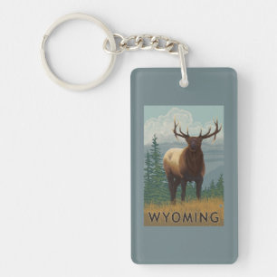 Llavero Escena elk Wyoming