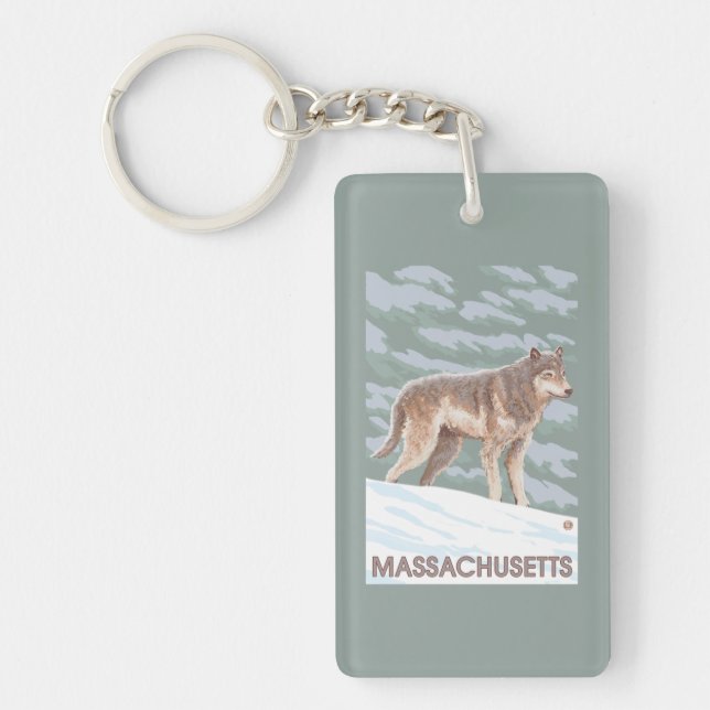 Llavero Escena en lobo de Massachusetts (Frente)