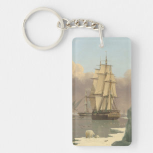Llavero Escena Masted del océano de las naves de Polo
