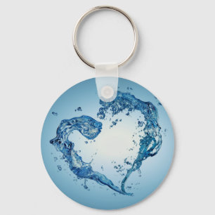 Llavero Escenas De Agua En Forma De Corazón