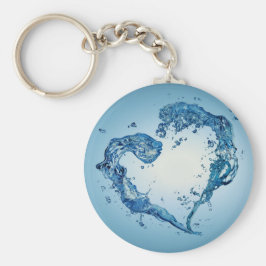 Llavero Escenas De Agua En Forma De Corazón