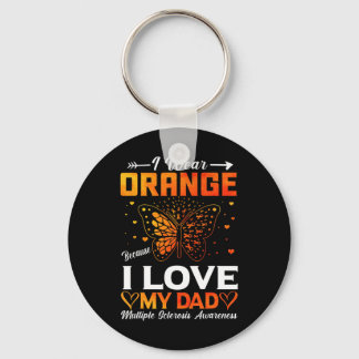 Llavero Esclerosis Sra Warrior I Usa Naranja Papá
