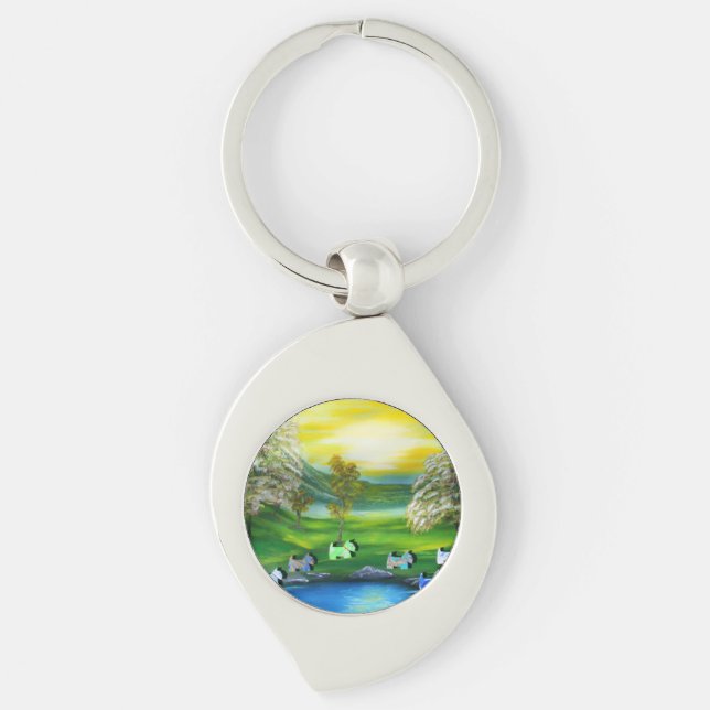 Llavero Escocia Venus verde en el estanque (Anverso)