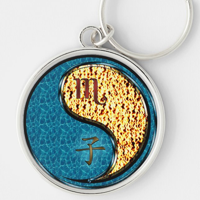 Llavero Escorpio y rata de fuego (Frente)