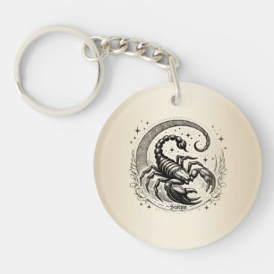 Llavero Escorpión Crescent Astrología lunar Zodiac Scorpio