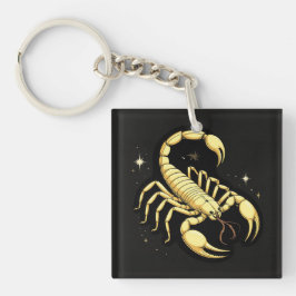 Llavero 🦂 Escorpión Dorado Regalo de Astrología Zodiacal