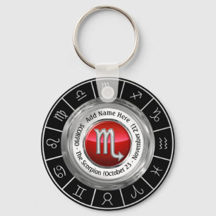 Llavero Escorpión - el Rótulo del zodiaco del escorpión