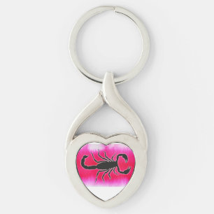 Llavero escorpión rosa
