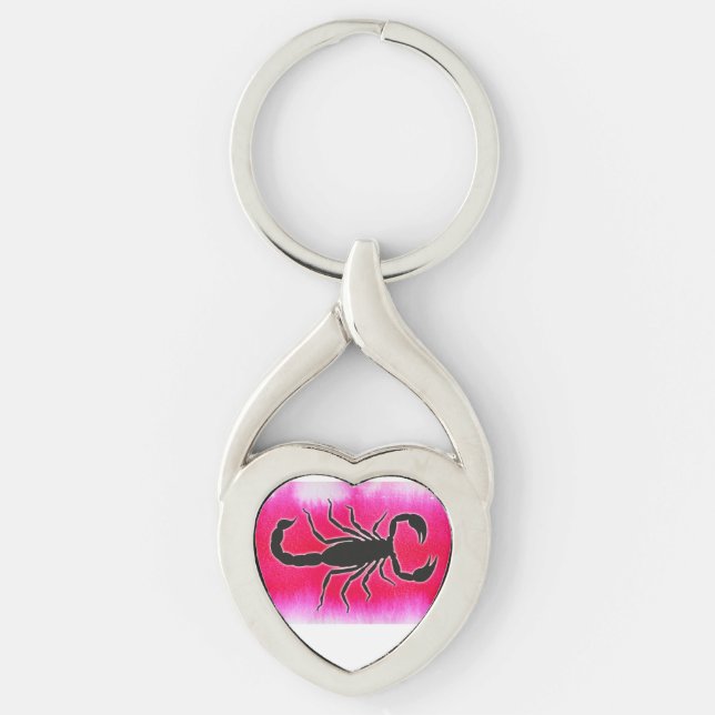 Llavero escorpión rosa (Anverso)