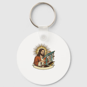 Llavero Escritorio de pie roto de Jesús atascado a mitad d