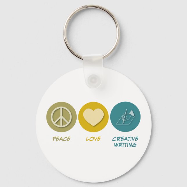Llavero Escritura creativa de Peace Love (Anverso)