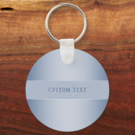 Llavero Escritura Elegante Editable En Monograma | Azul