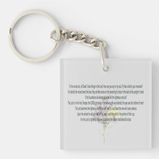 Llavero Escritura, Salmo 11, (Frente)