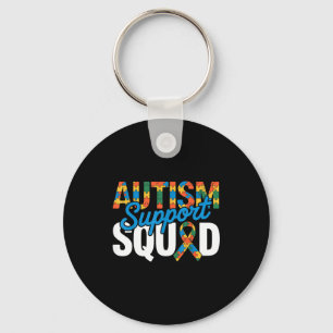 Llavero escuadra de apoyo al autismo para la conciencia de
