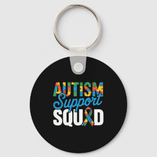 Llavero escuadrón de apoyo al autismo para la conciencia d