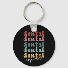 Llavero Escuadrón dental retro | Equipo dental | Personal 